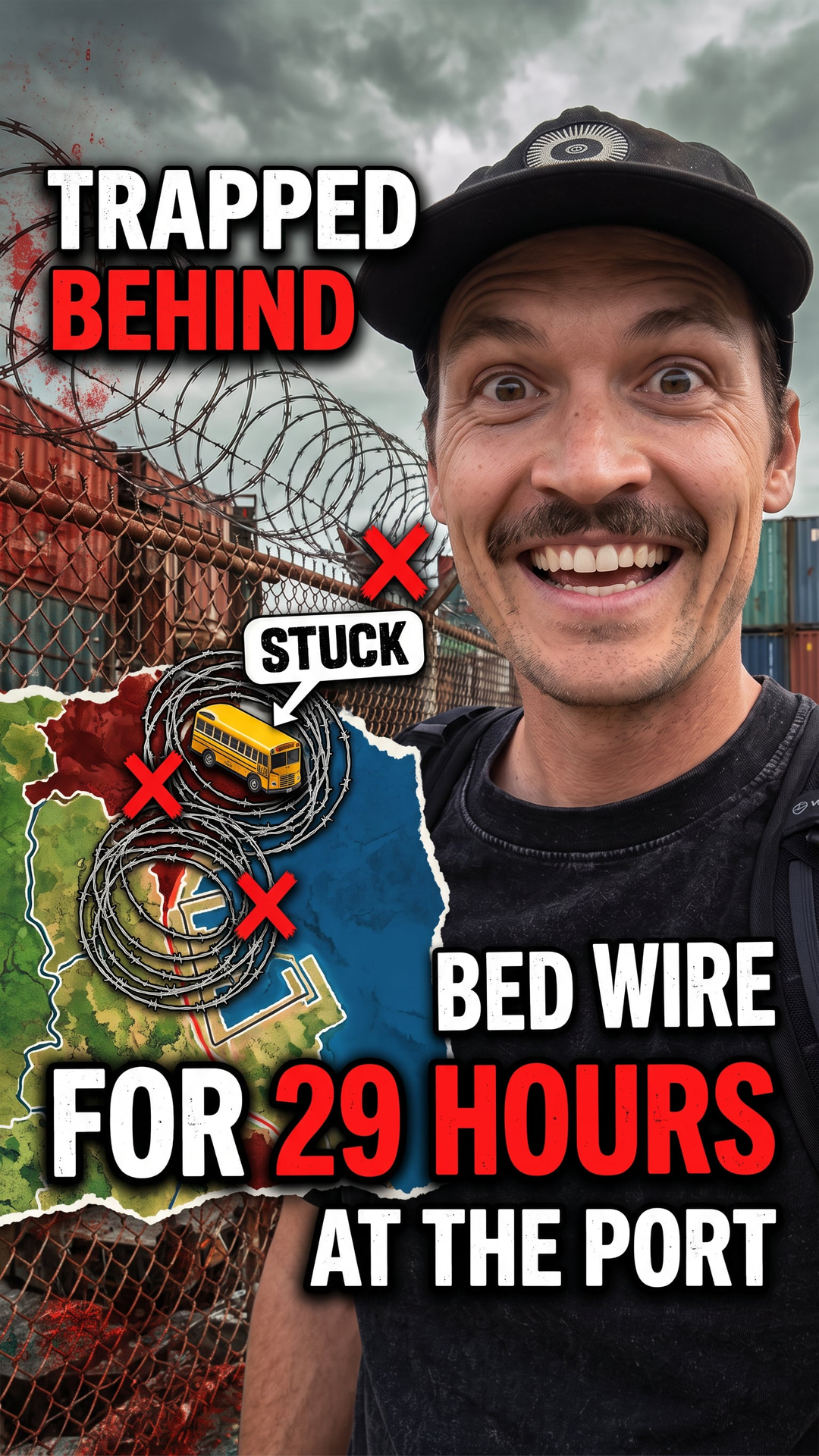 Trapped Behind Barbed Wire for 29 Hours at the Port