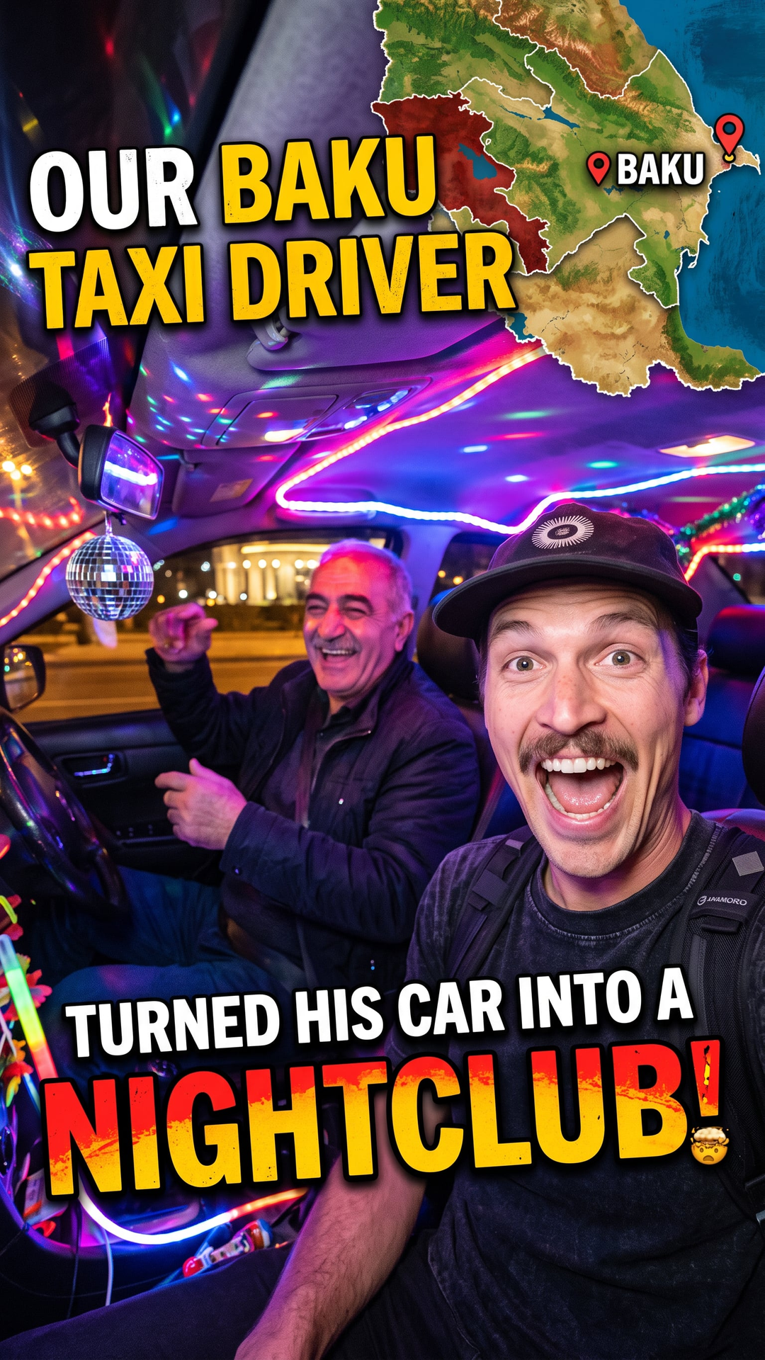 Our Baku Taxi Driver Turned His Car Into a Nightclub