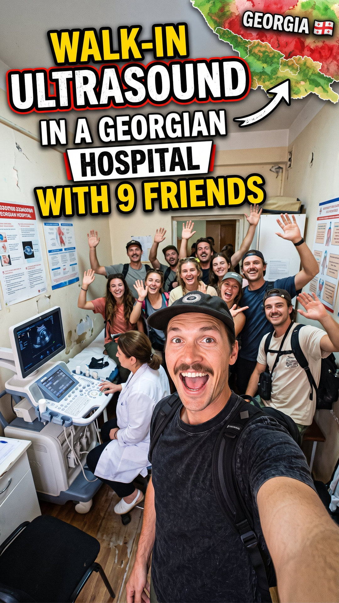 Walk-In Ultrasound in a Georgian Hospital With 9 Friends