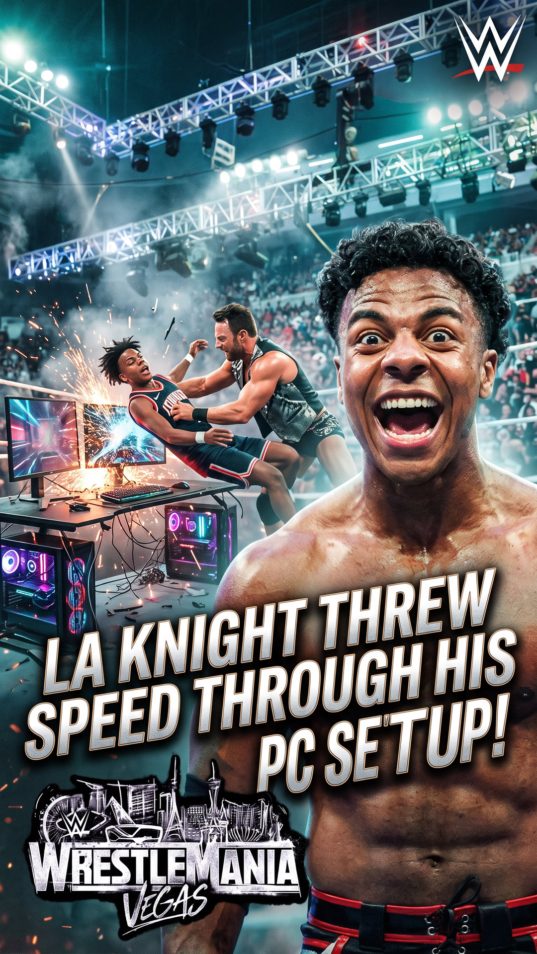 LA Knight Threw Speed Through His PC Setup