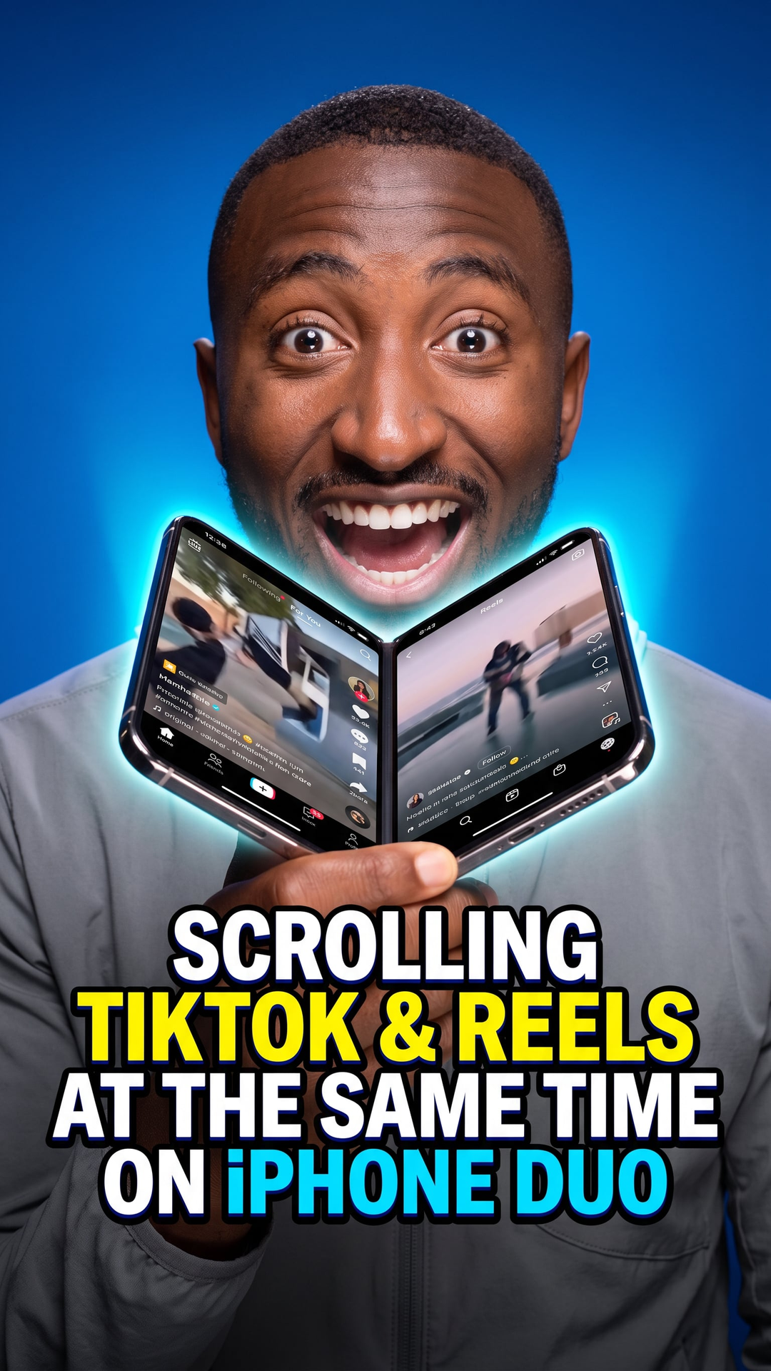 Scrolling TikTok and Reels at the Same Time on iPhone Duo