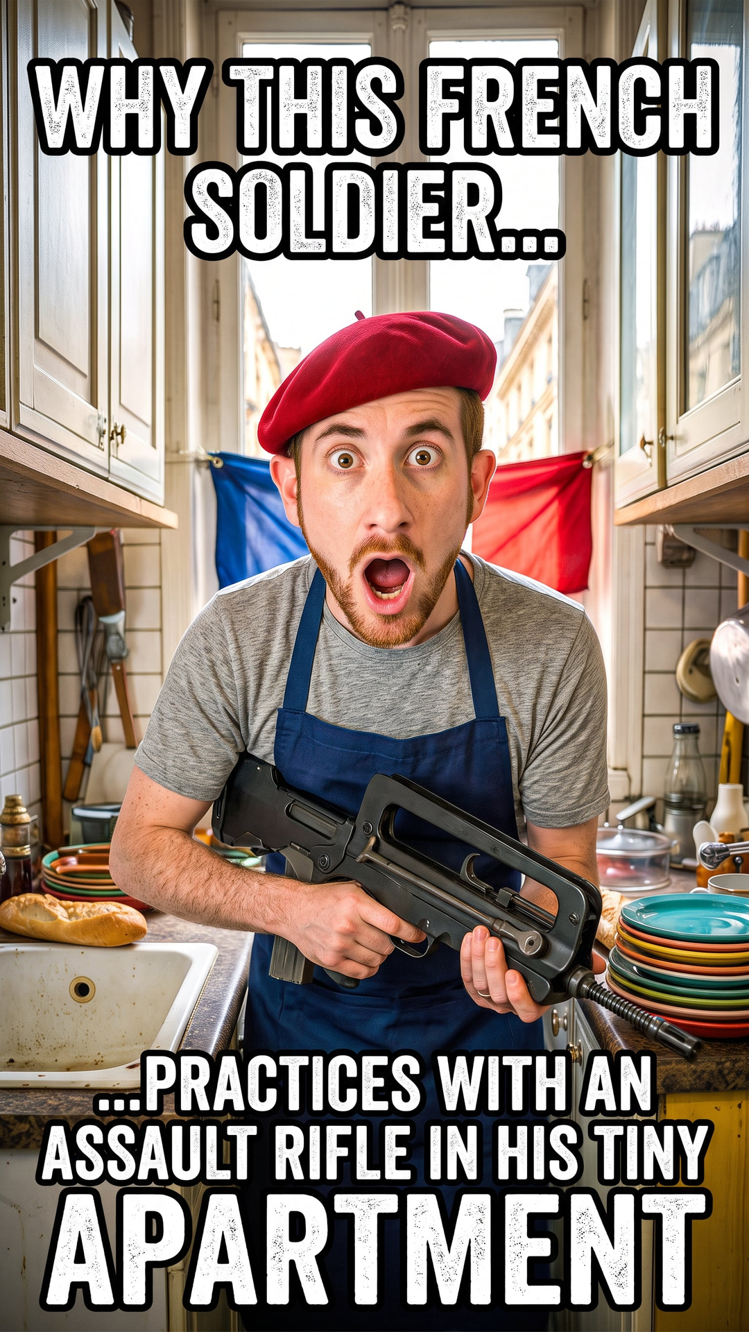 Why This French Soldier Practices With an Assault Rifle in His Tiny Apartment