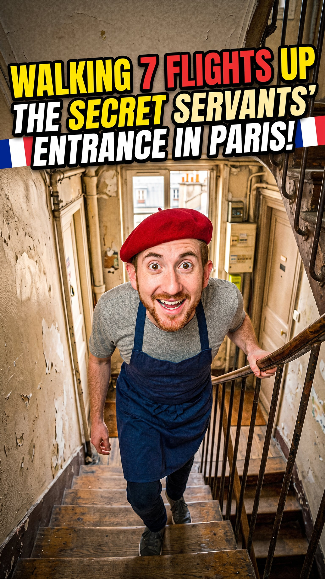 Walking 7 Flights Up the Secret Servants' Entrance in Paris