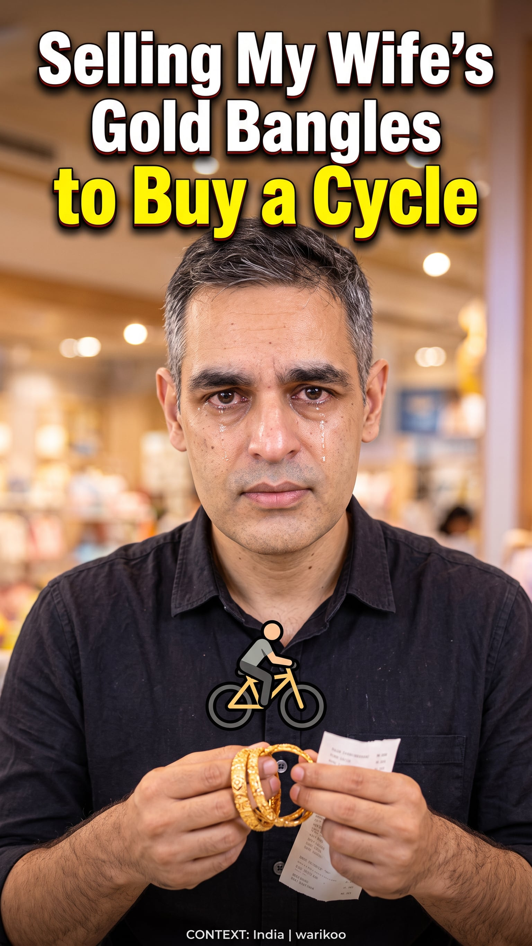 Selling My Wife's Gold Bangles to Buy a Cycle